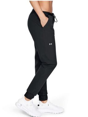 Under Armour Black Women's Track Joggers with Drawcord M